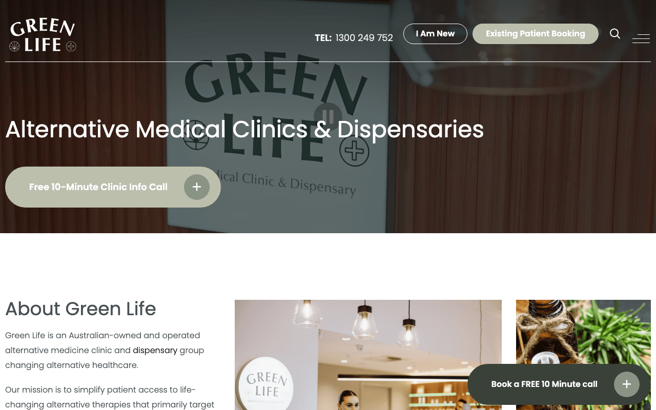 Green Life Clinics website