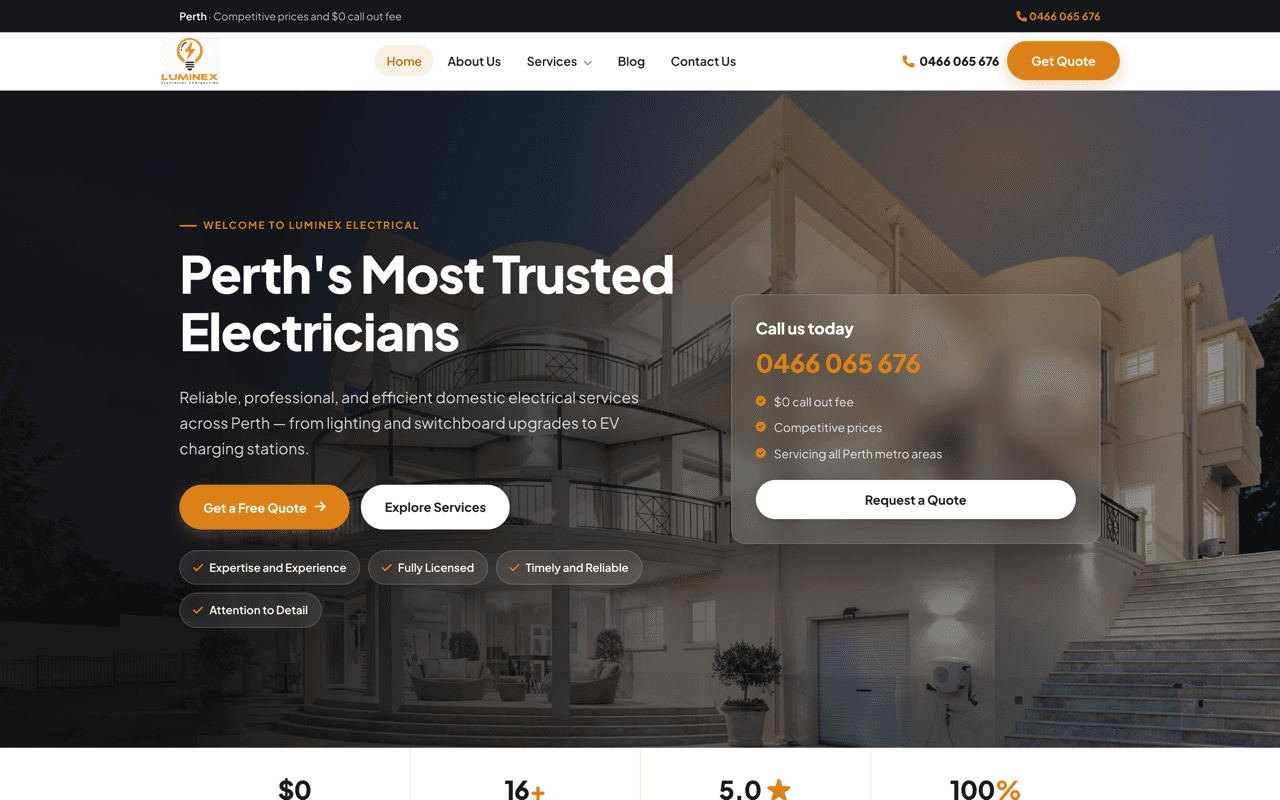 Luminex Electrical website