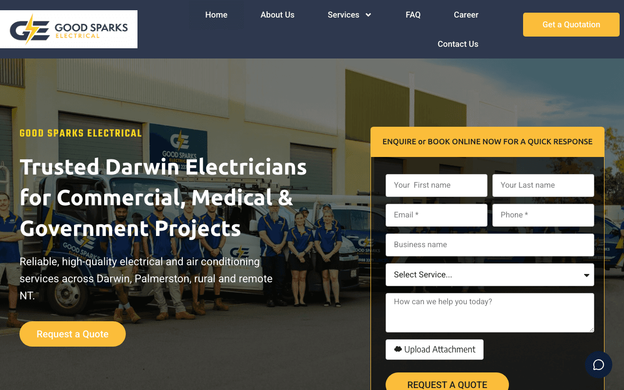 Good Sparks Electrical website